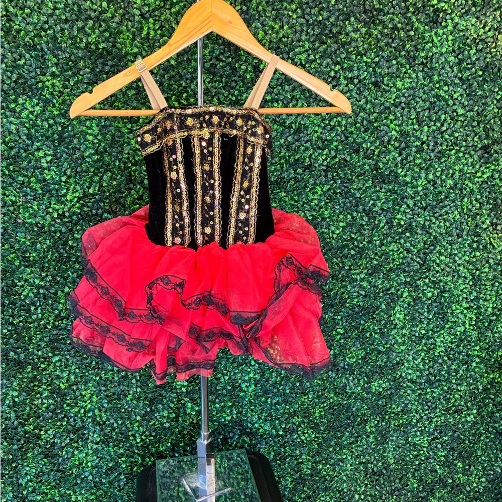 Revolution Black and Red Kids Dance Costume